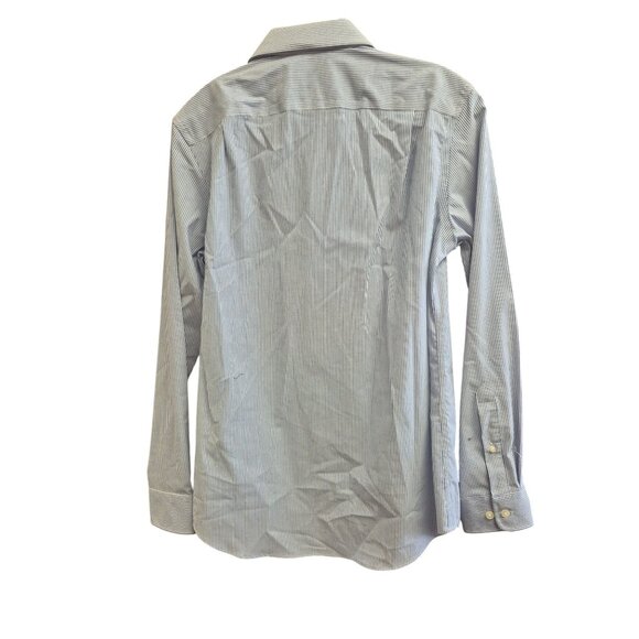 Goodfellow‎ & Co Long Sleeve Blue & White Striped Standard Fit Dress Shirt S - Picture 6 of 9